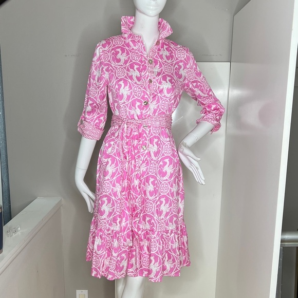 PATTY KIM Dresses & Skirts - Patty Kim Sz XS Essential Shirt St Martin Dress in Veneto Pink - New with Tags